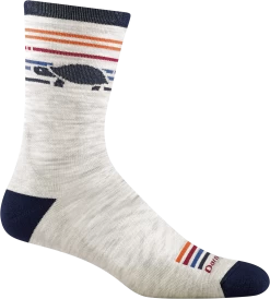 Darn Tough Men's Pacer Micro Crew Ultra-Light Cushion Running Sock - Ash (1041-ASH)