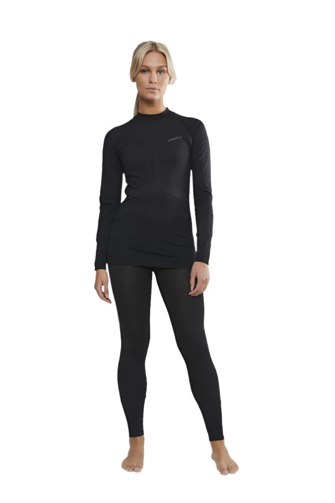 Craft Women's Active Intensity Crewneck Baselayer - Black/Asphalt (1907937-999995) 3 Craft Women's Active Intensity Crewneck Baselayer - Black/Asphalt (1907937-999995)