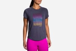 Brooks Women's Distance Graphic Short Sleeve (221469) -Chic Sportswear Store 221469 459 MF Distance Graphic Short Sleeve