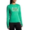 Brooks Women's Run Merry Distance Long Sleeve - Green/Run Merry (221563377) 2 Brooks Women's Run Merry Distance Long Sleeve - Green/Run Merry (221563377) -Chic Sportswear Store 221563 377 MF Run Merry Distance Graphic LS