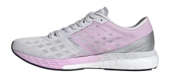 Adidas Women's Adizero Boston 9 - Dash Grey/Footwear White/Clear Lilac (FW2213) -Chic Sportswear Store FW2213 FTW photo side medial center transparent