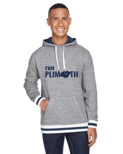 Marathon Sports Unisex Run Plymouth Hoodie - Pepper/Navy (TS-RUNPLIMOTHPN)