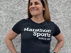 Marathon Sports Women's Logo Tee - Heathered Black (W LOGO TEE 1)