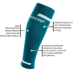 CEP Men's 4.0 Compression Calf Sleeve - Petrol (WS309R) -Chic Sportswear Store cepmenspetrol1