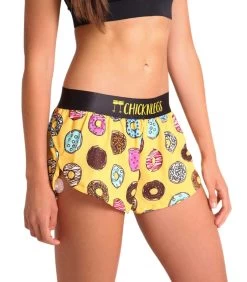 ChicknLegs Women's Shorts -Chic Sportswear Store chicknlegs womens salty donuts 1.5 inch half split shorts 1