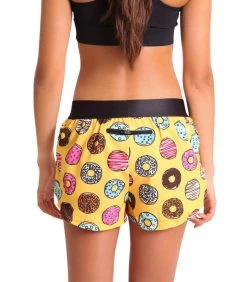 ChicknLegs Women's Shorts -Chic Sportswear Store chicknlegs womens salty donuts 1.5 inch half split shorts 3