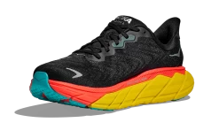 HOKA Men's Arahi 6 -Chic Sportswear Store hoka mens arahi 6 running shoe black red yellow 1