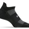 Feetures! High Performance Ultra Light No-Show Tab Running Socks - Black (FA5501) -Chic Sportswear Store hp ul tab black sock on foot form 2