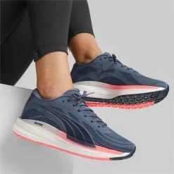PUMA Women's Magnify Nitro Knit -Chic Sportswear Store puma womens magnify nitro knit running shoe blue gray 4